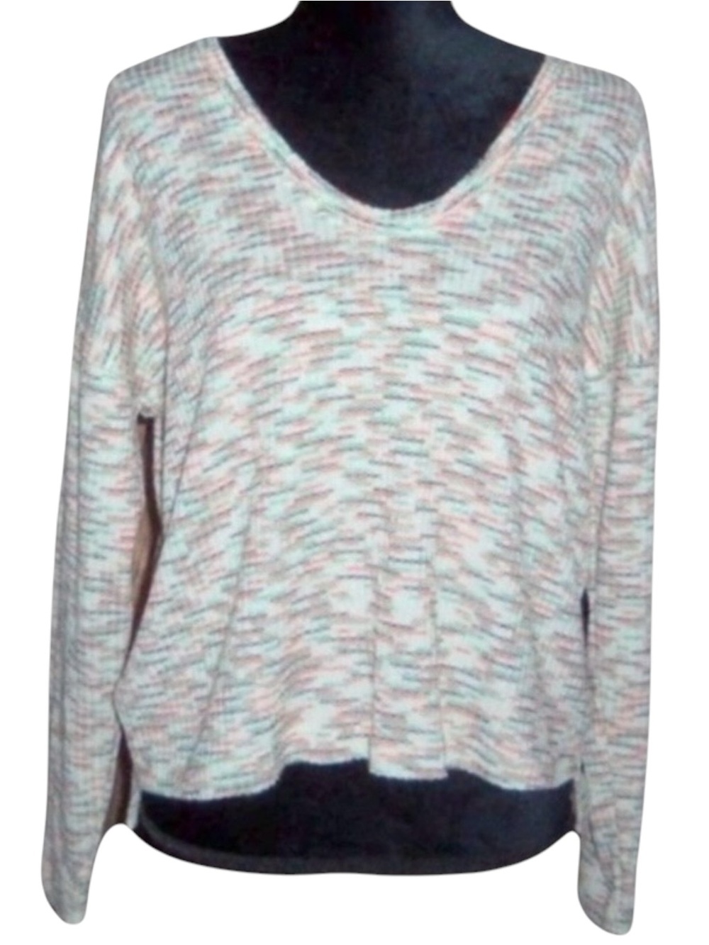 CODE x MODE Multi Knit Ribbed V-Neck Sweater - Medium